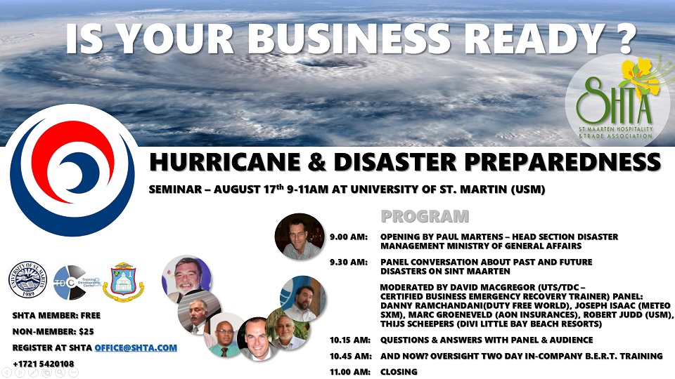 SHTA, UTS-TDC, and USM Organize Hurricane & Disaster Preparedness Seminar