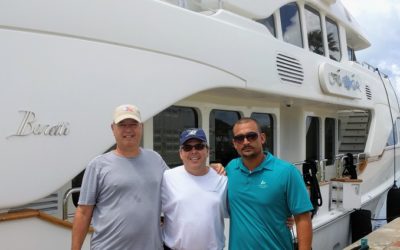 The first megayacht has returned to St. Maarten